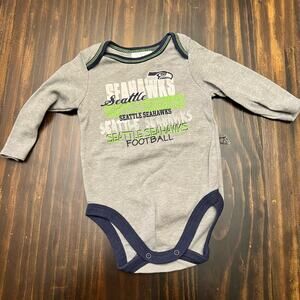NFL Seattle Seahawks Long Sleeve Baby Bodysuit Size 6-12mo